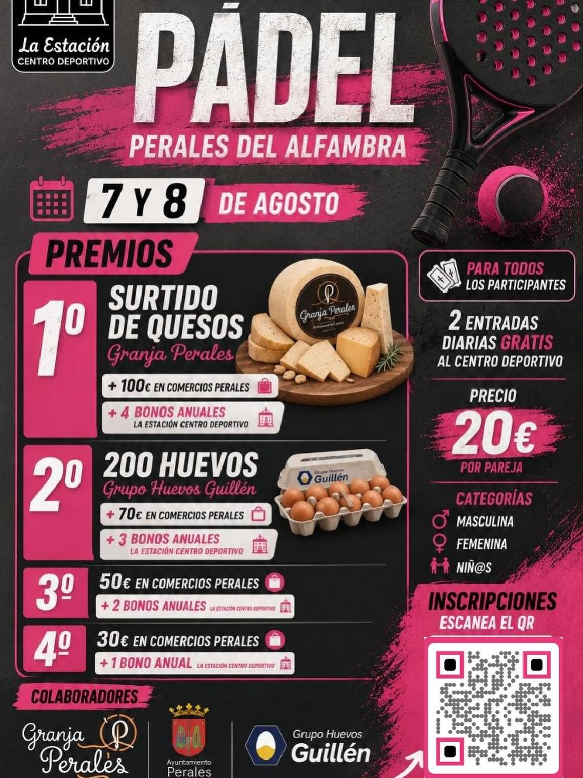 Cartel del II Torneo de Pádel de Perales del Alfambra